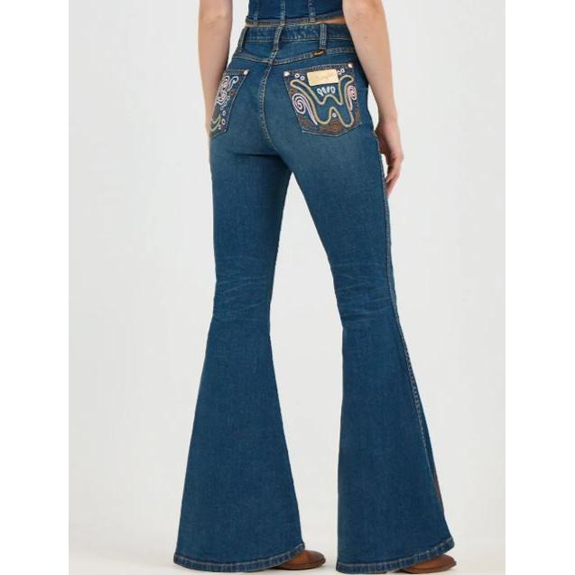 Wrangler Women's Lainey Wilson Embroidered Bell Bottoms-Boho Wash