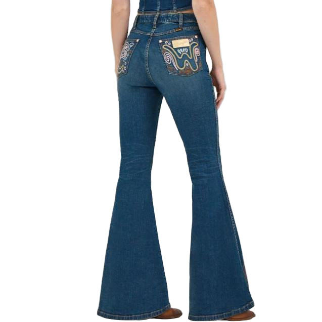 Wrangler Women's Lainey Wilson Embroidered Bell Bottoms - Boho Wash