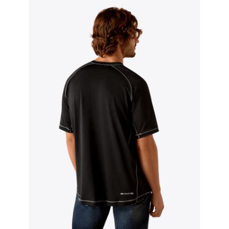 Ariat Men's Short Sleeve Airflow 360 Tee Shirt- Black
