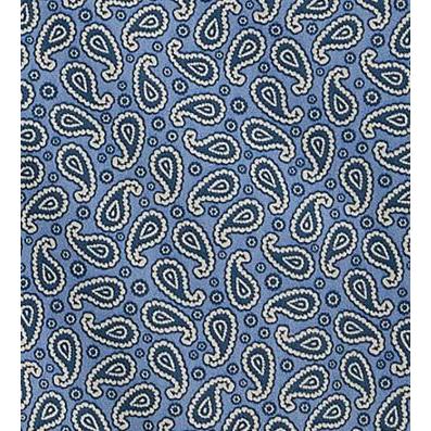 Wrangler Boy's Classic Long Sleeve Paisley Shirt- Blue/Navy