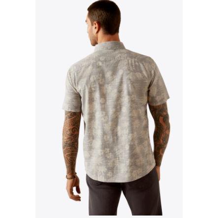 Ariat Men's Short Sleeve Morris Modern Fit Shirt- Grey