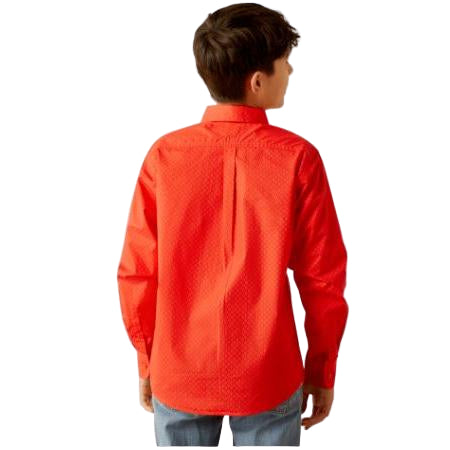 Ariat Boy's Waylen Long Sleeve Shirt - Red
