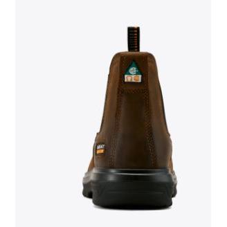 Ariat Men's Turbo Chelsea CSA Waterproof Carbon Toe Work Boot- Rich Brown