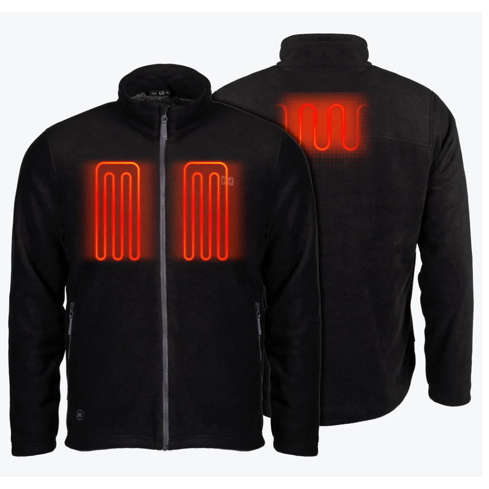 Fieldsheer Men's Fleece Heated Jacket- Black
