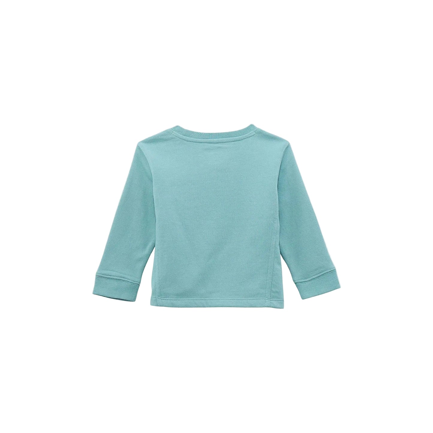 Wrangler Baby Girl Long Sleeve Graphic Tee Shirt-Blue Steer