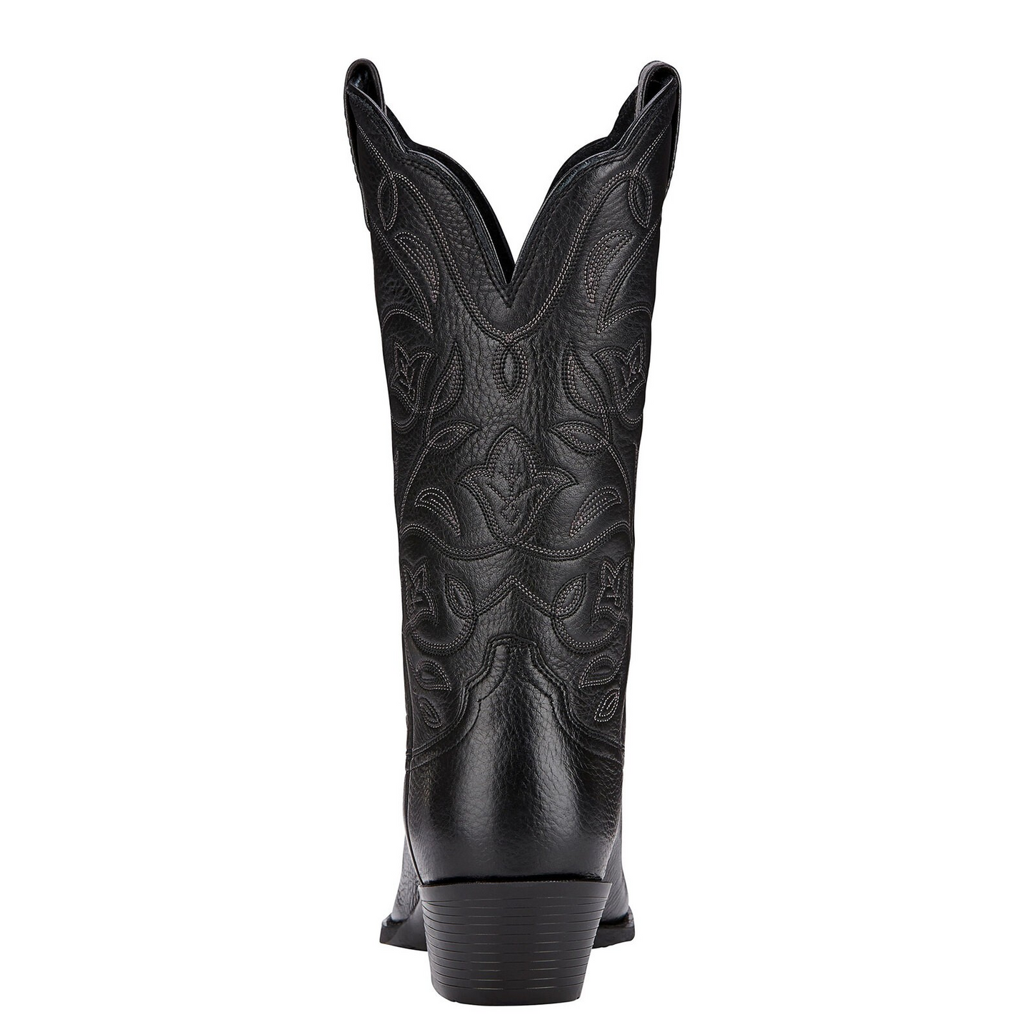 Ariat Women's Heritage R Toe Western Boot- Black Deertan