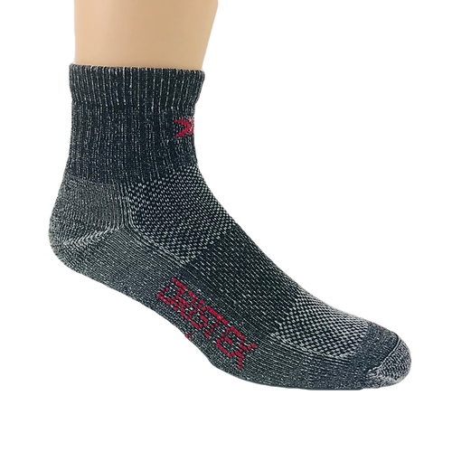 Dristex 365 Confort Dry Quarter Sock - Black & Natural Denim 2-Pack