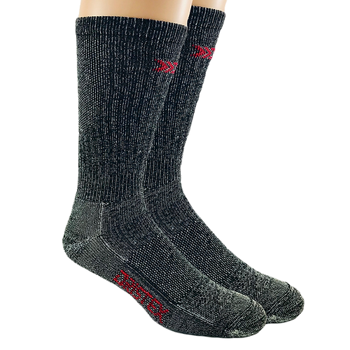 Dristex 365 Confort Dry Crew Sock - Black & Natural Denim 2-Pack