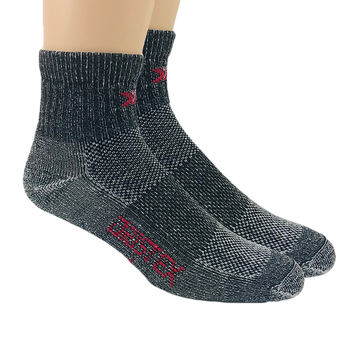 Dristex 365 Confort Dry Quarter Sock - Black & Natural Denim 2-Pack