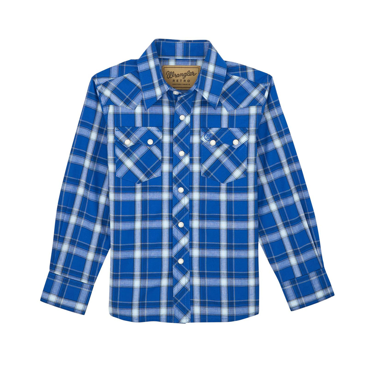 Wrangler Boy's Wrangler Retro Long Sleeve Shirts - True Blue