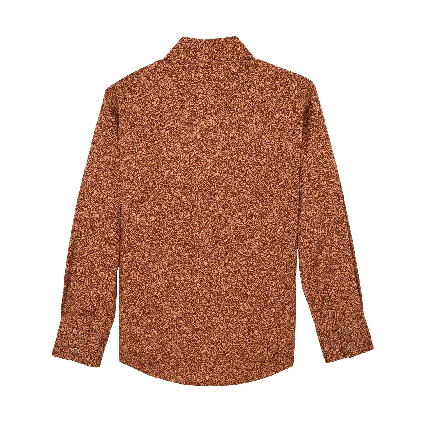 Wrangler Boy's 20X Advanced Comfort Long Sleeve Shirt - Rustic Brown