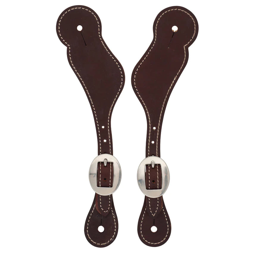 Weaver Burgundy Latigo Leather Spur Straps - Ladies