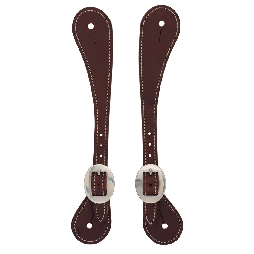 Weaver Burgundy Latigo Leather Spur Straps