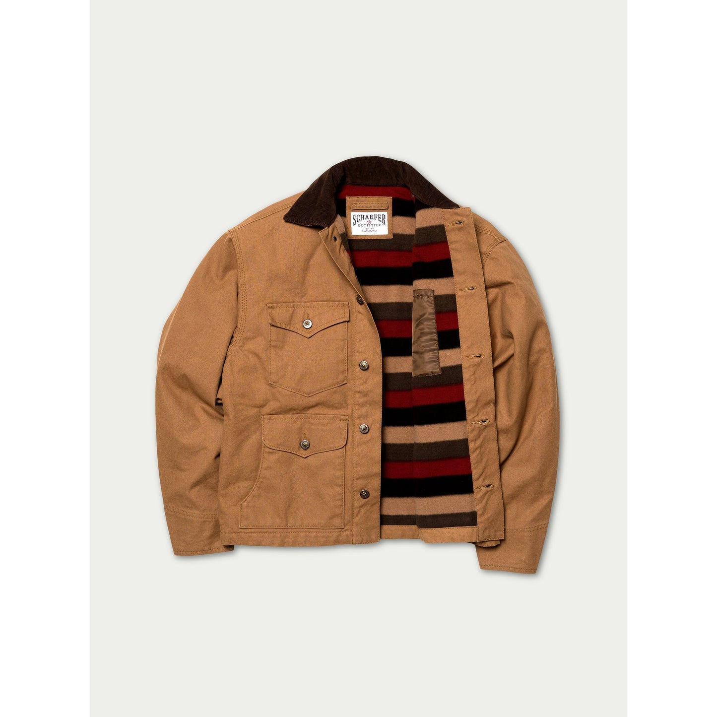 Schaefer Men's Blanket Lined Vintage Brush Jacket - Saddle