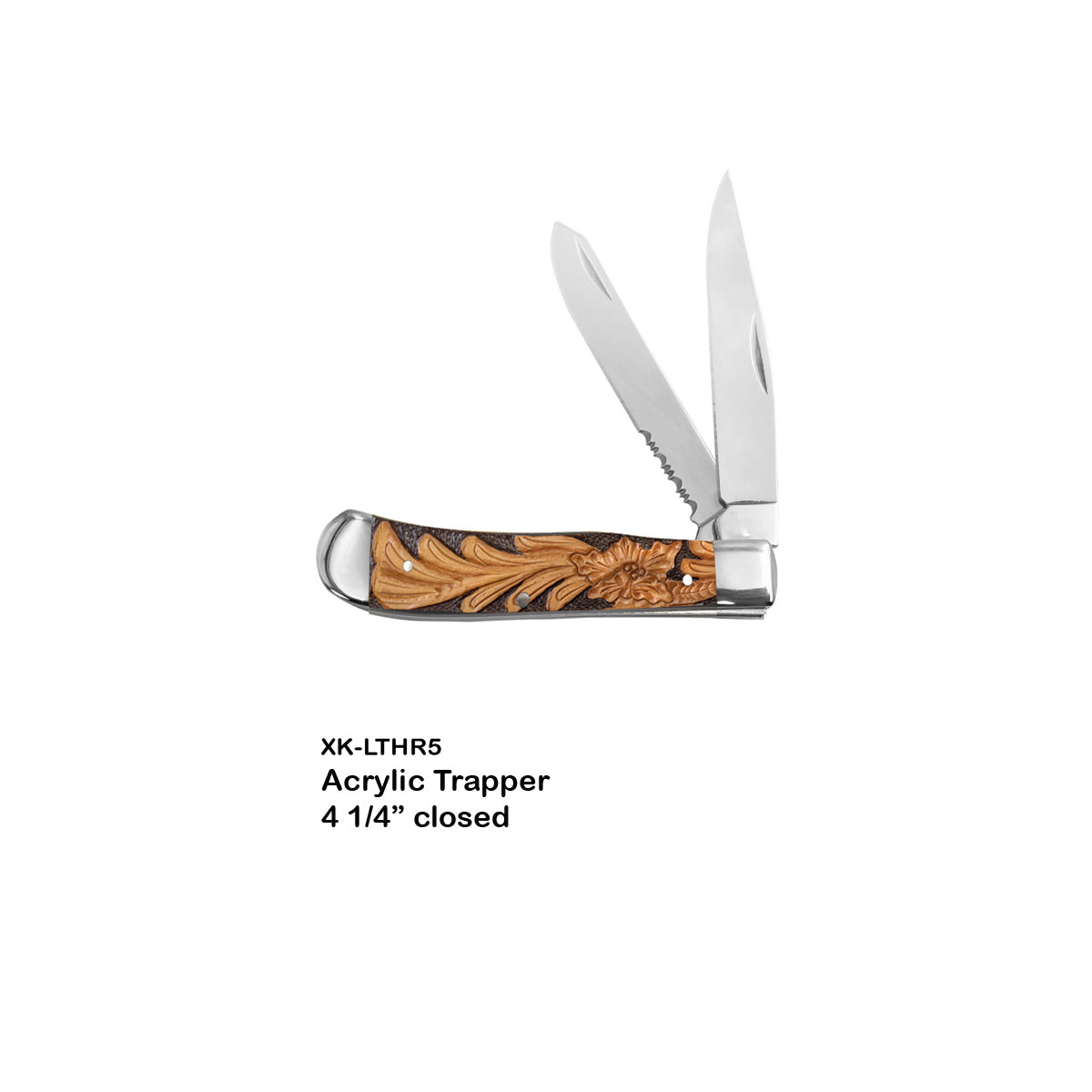 Twisted X Folding Knife - Leather Print