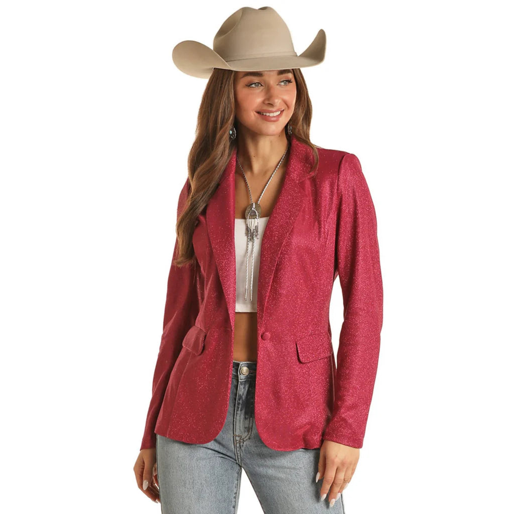 Rock & Roll  Women's Long Sleeve Iridescent Blazer - Assorted Colours