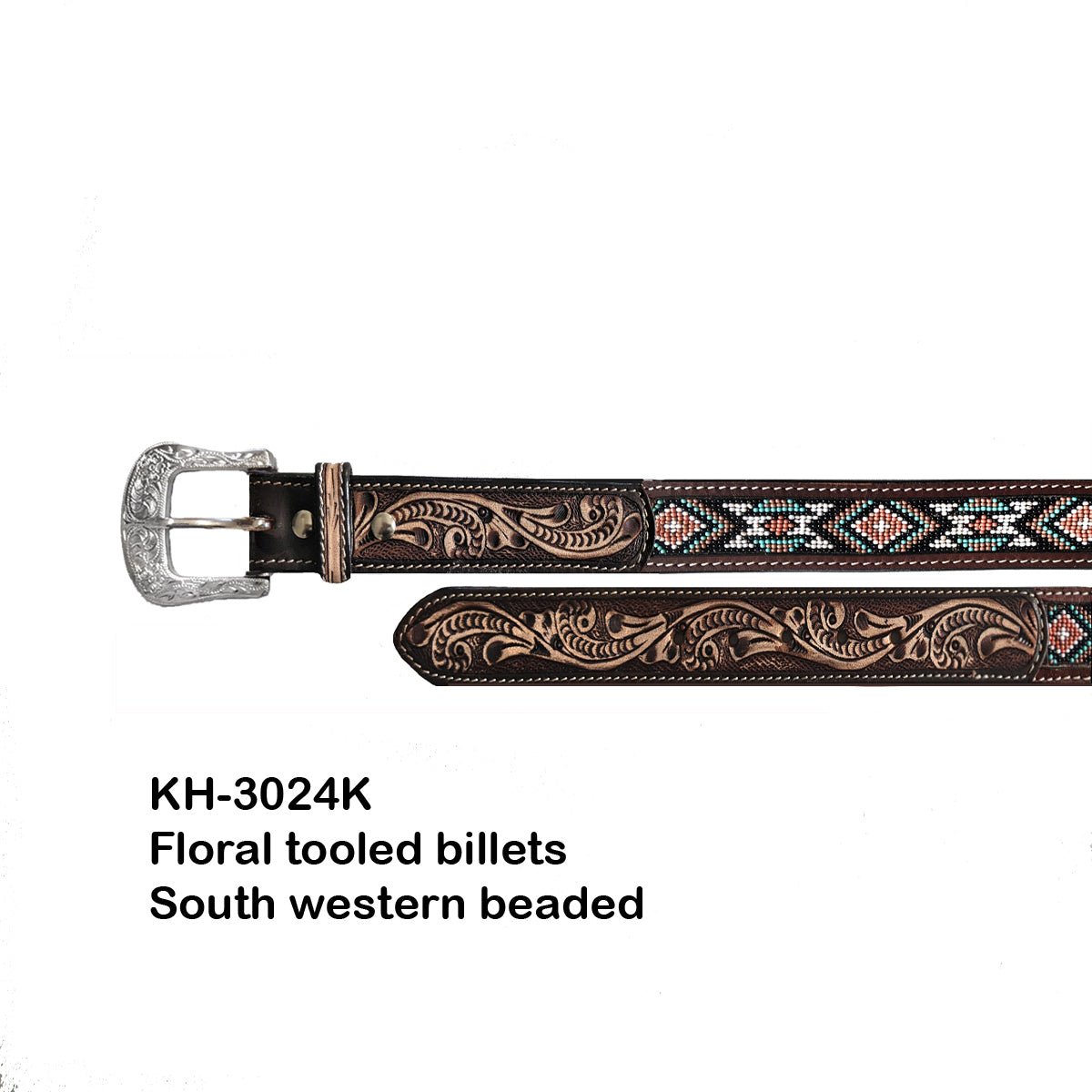 Ranger Belt Co. Kid's Southwestern Beaded Inlay Belt - Pastels