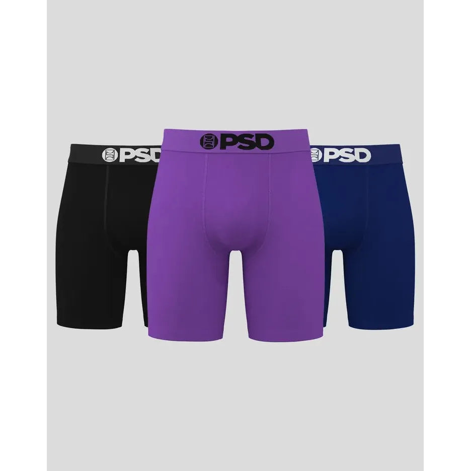 PSD Underwear Men's Solids 3 Pack Underwear - Dark Royal