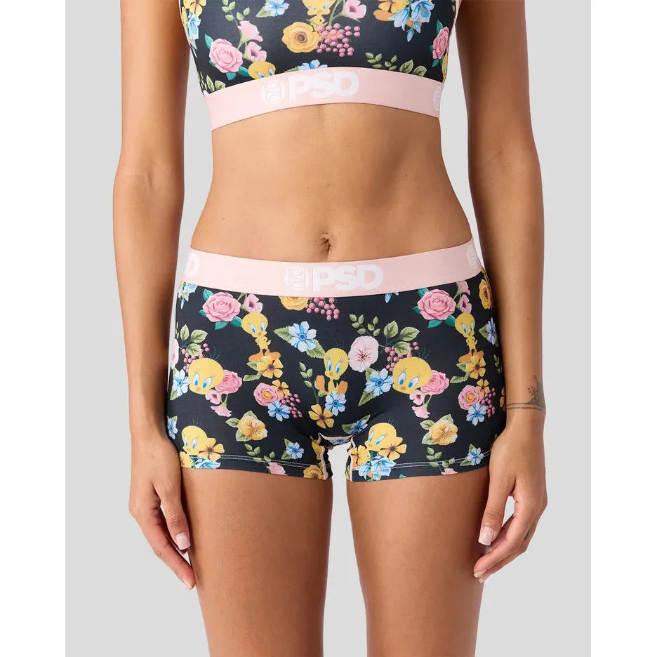 PSD Undergarments Women's Tweeted Tapestry Boy Shorts - Multicolour