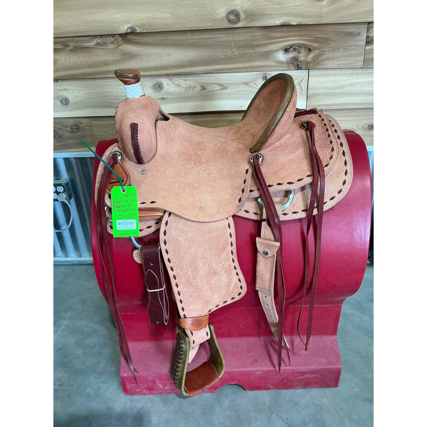 Irvine 15.5" Association Ranch Saddle- Full R/O-Buckstitch