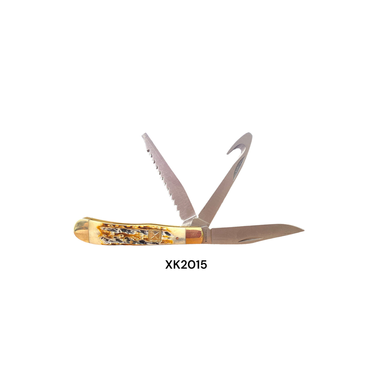 Twisted X 3-Bladed Knife - Natural Bone