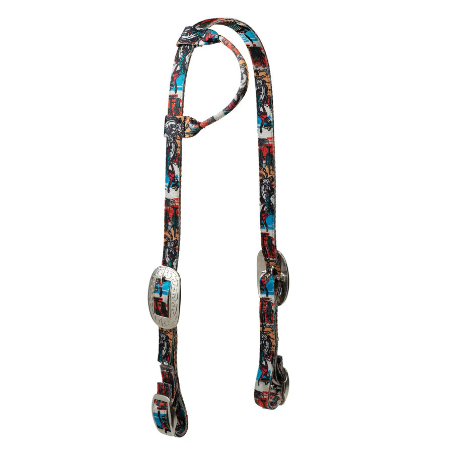 Weaver Patterened Poly Headstall-Sliding Ear