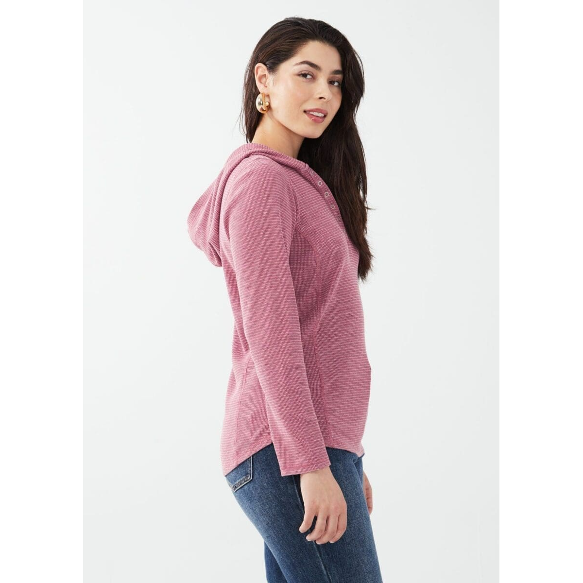 FDJ Dressing Women's LS Thermal Snap Hoodie