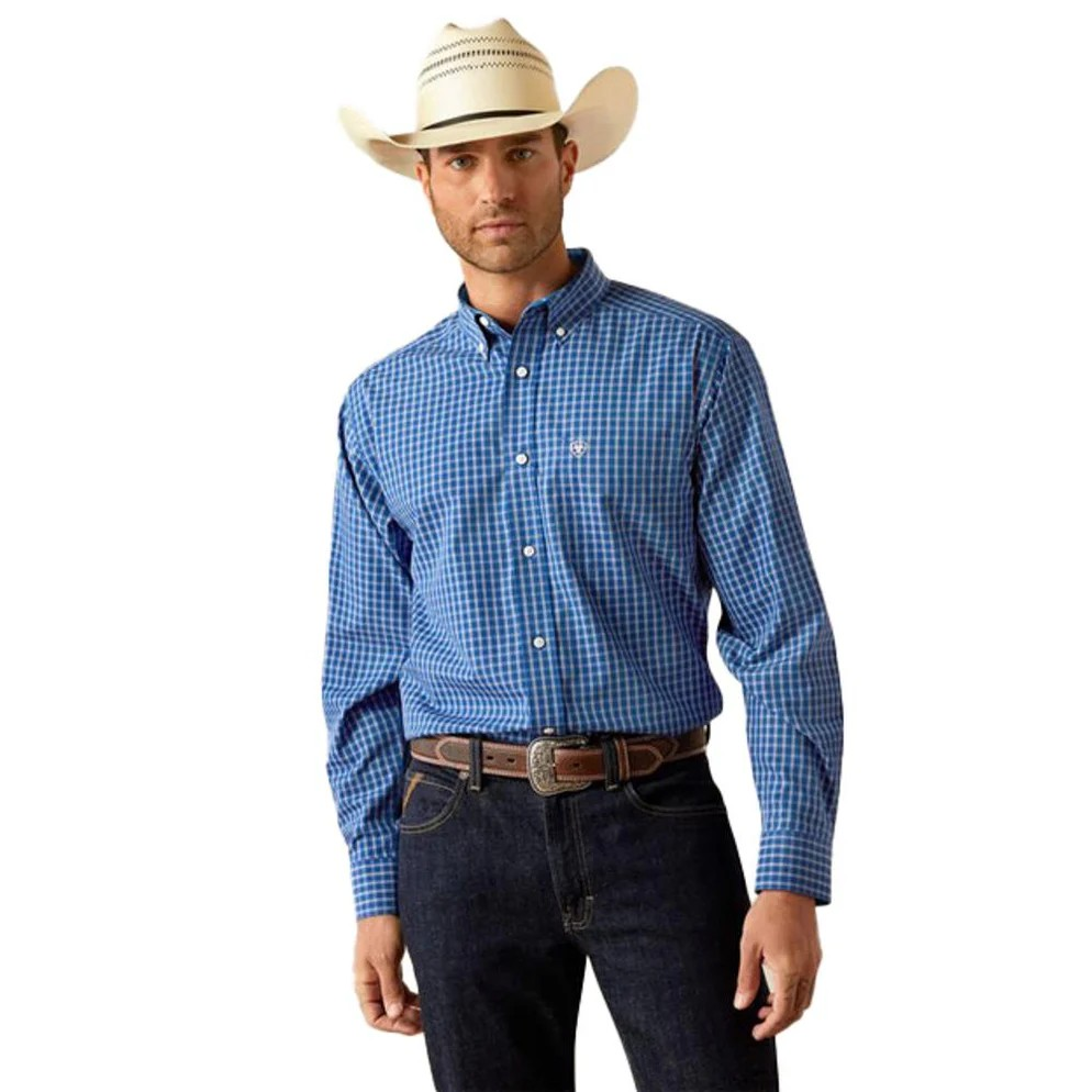 Ariat Men's Blair Long Sleeve Classic Fit Shirt-Navy
