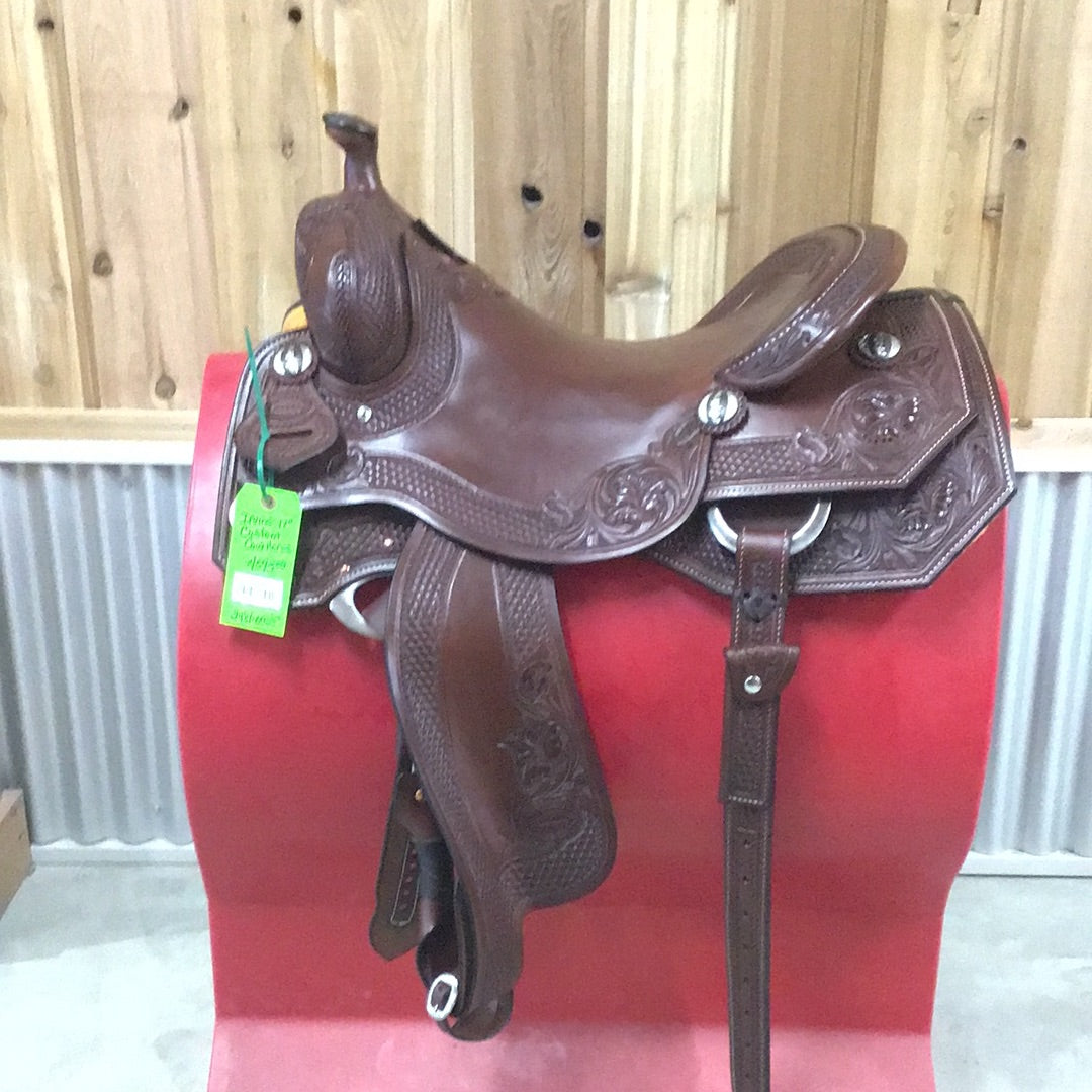 Irvine   17"   Custom Cow Horse Saddle