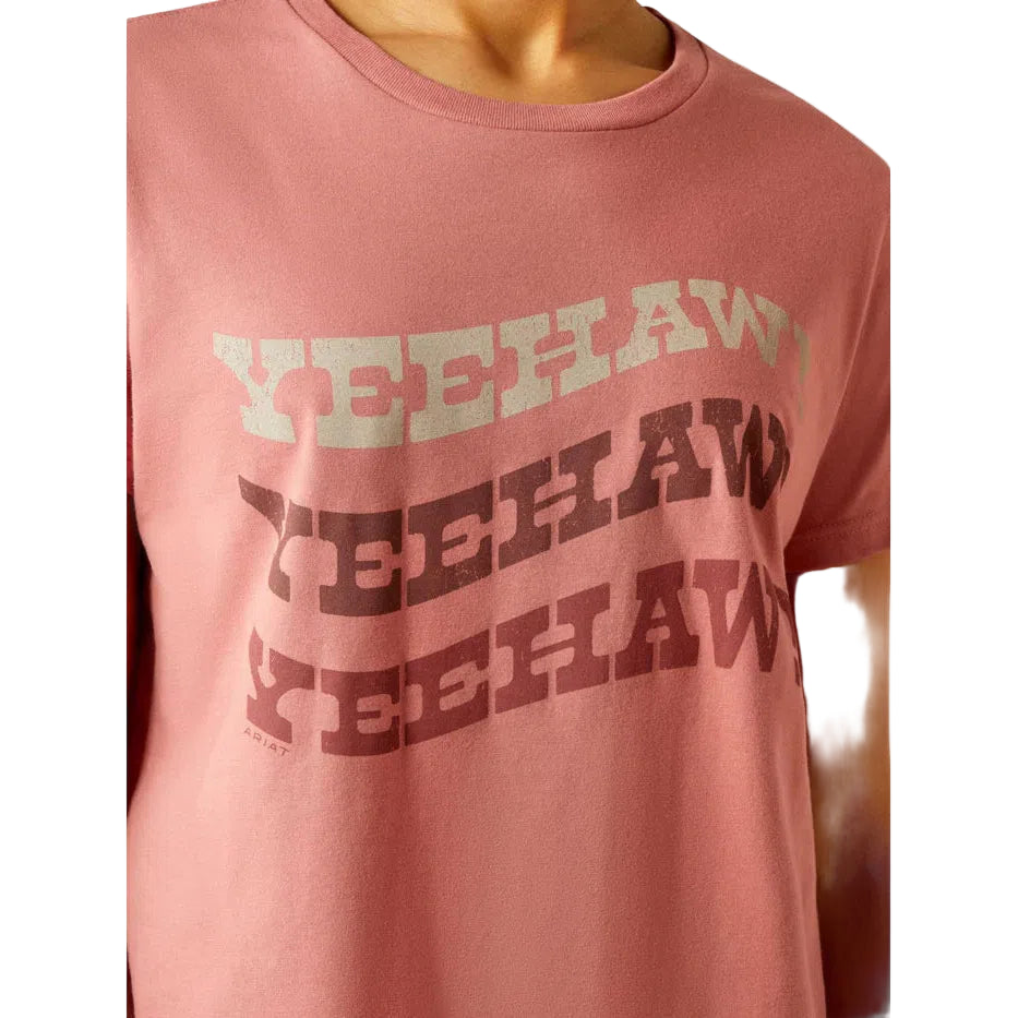 Ariat Women's Rally Call Short Sleeve Tee Shirt - Dusty Rose