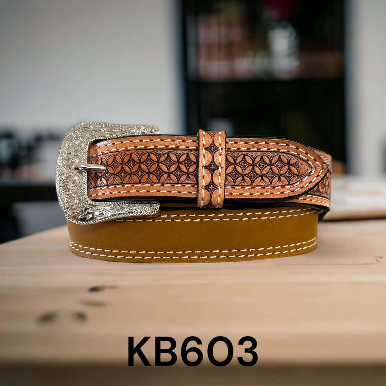 Ranger Belt Co. Kid's Snow Flake Stamped Billet Belt - Tan