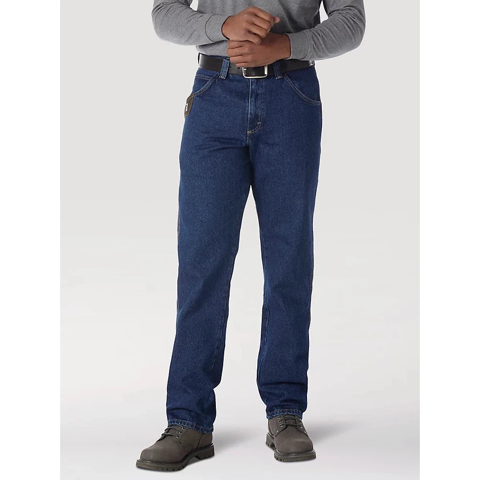 Wrangler Men's RIGGS 5-Pocket High Rise Relaxed Fit Jean - Antique Indigo