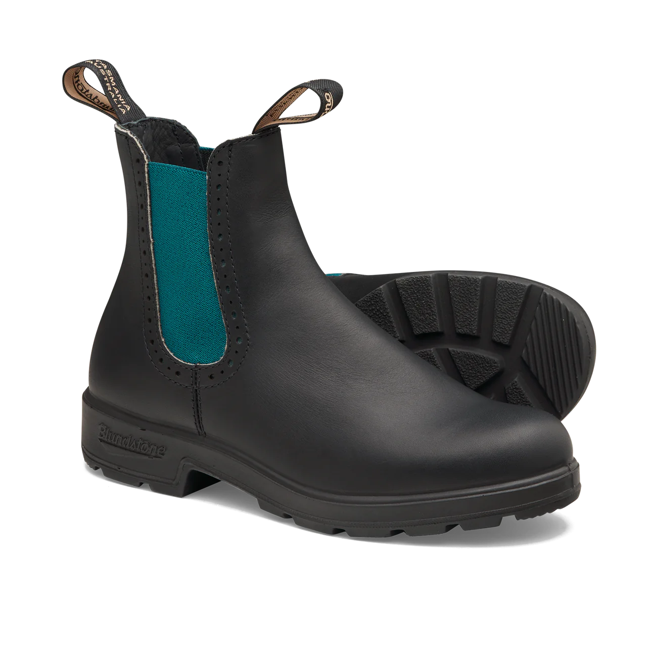 Blundstone Women's Original #2320 High Top - Black w/Green Elastic