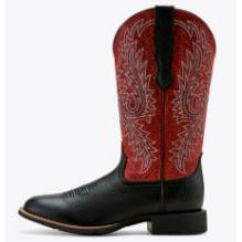 Ariat Women's Round Up W Toe- Black Deertan