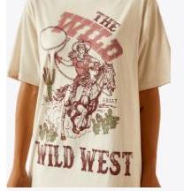 Ariat Women's Short Sleeve Wild Cowgirl Tee Dress- Oatmeal Heather