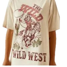 Ariat Women's Short Sleeve Wild Cowgirl Tee Dress - Oatmeal Heather