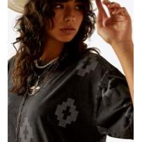 Ariat Women's Short Sleeve Isela Tee shirt Dress- Isela Southwest Print