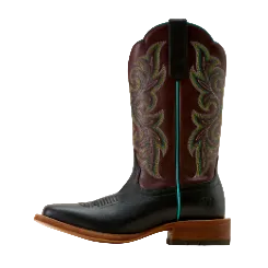 Ariat Women's County Lane Wide Square Toe Western Boot-Basic Black - Irvine Tack & Western Wear