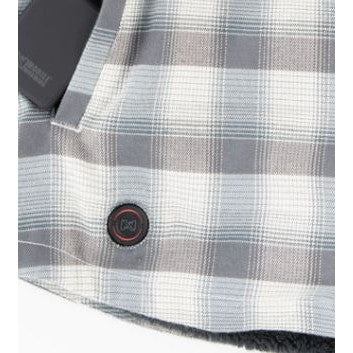 Fieldsheer Men's Flannel Hoodie Heated Jacket- Cream/Grey - Irvine Tack & Western Wear