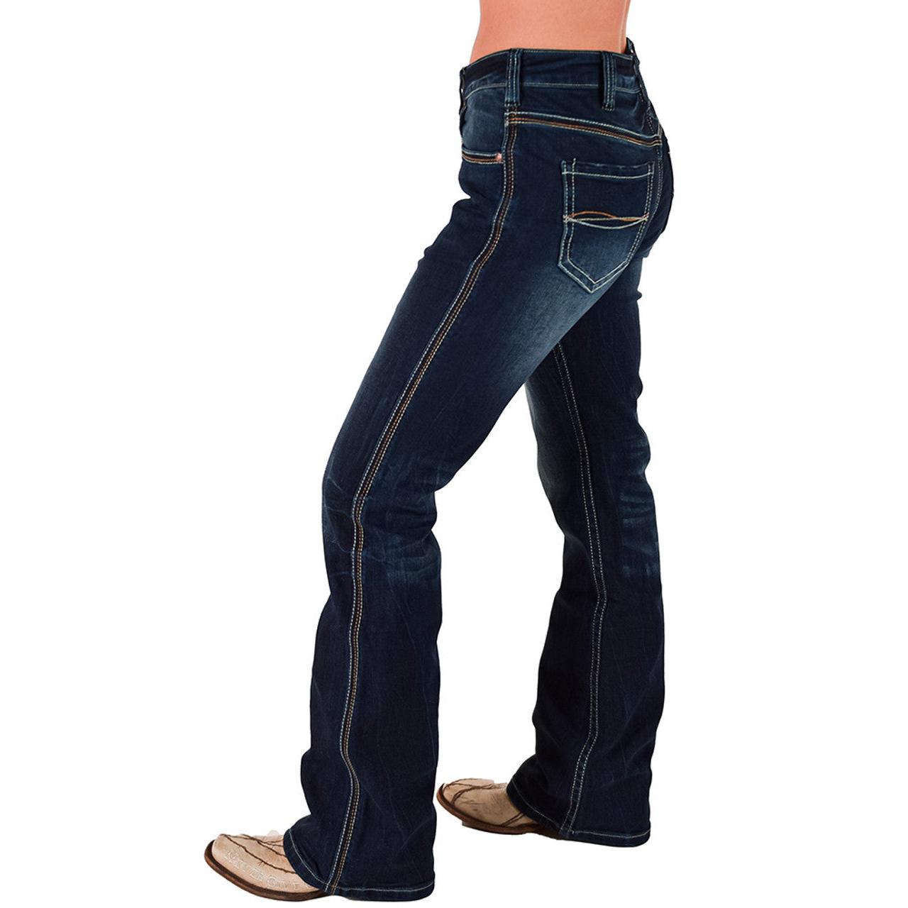 Cowgirl Tuff Women's Competitor Boot Cut Jeans- Medium Wash