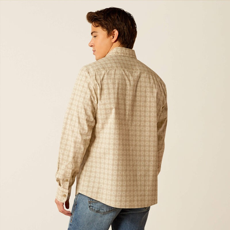 Ariat Men's Morgan Modern Long Sleeve Shirt- Pumice Stone