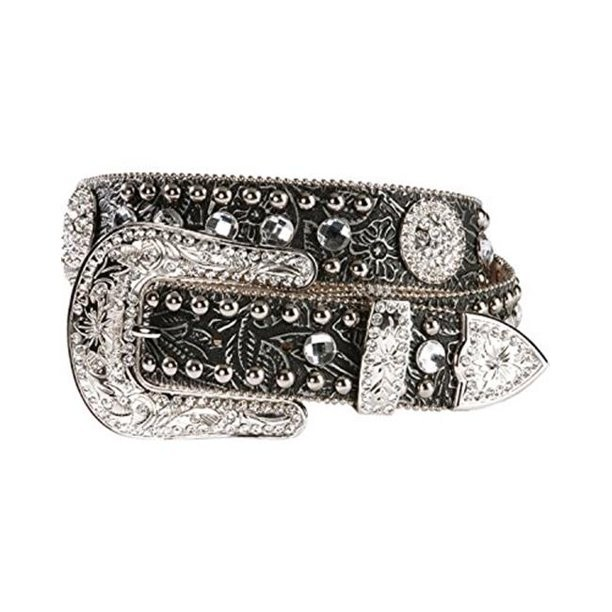 Blazin Roxx Women's Rhinestone Belt - Distressed Black