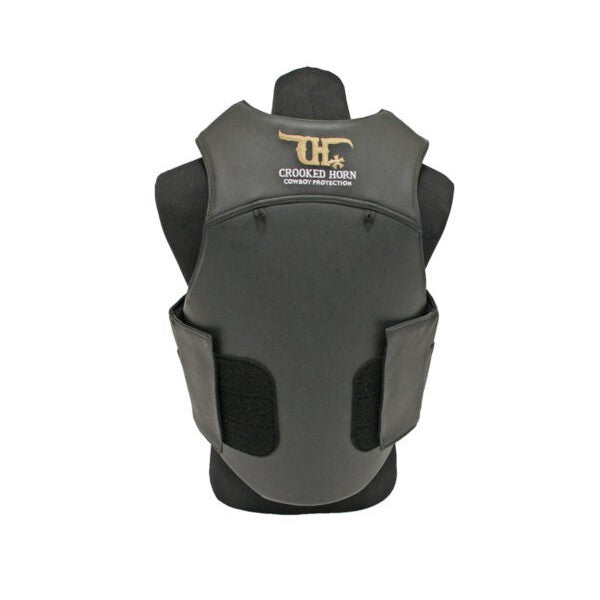 Crooked Horn All Around Pleather Protective Vest - Black