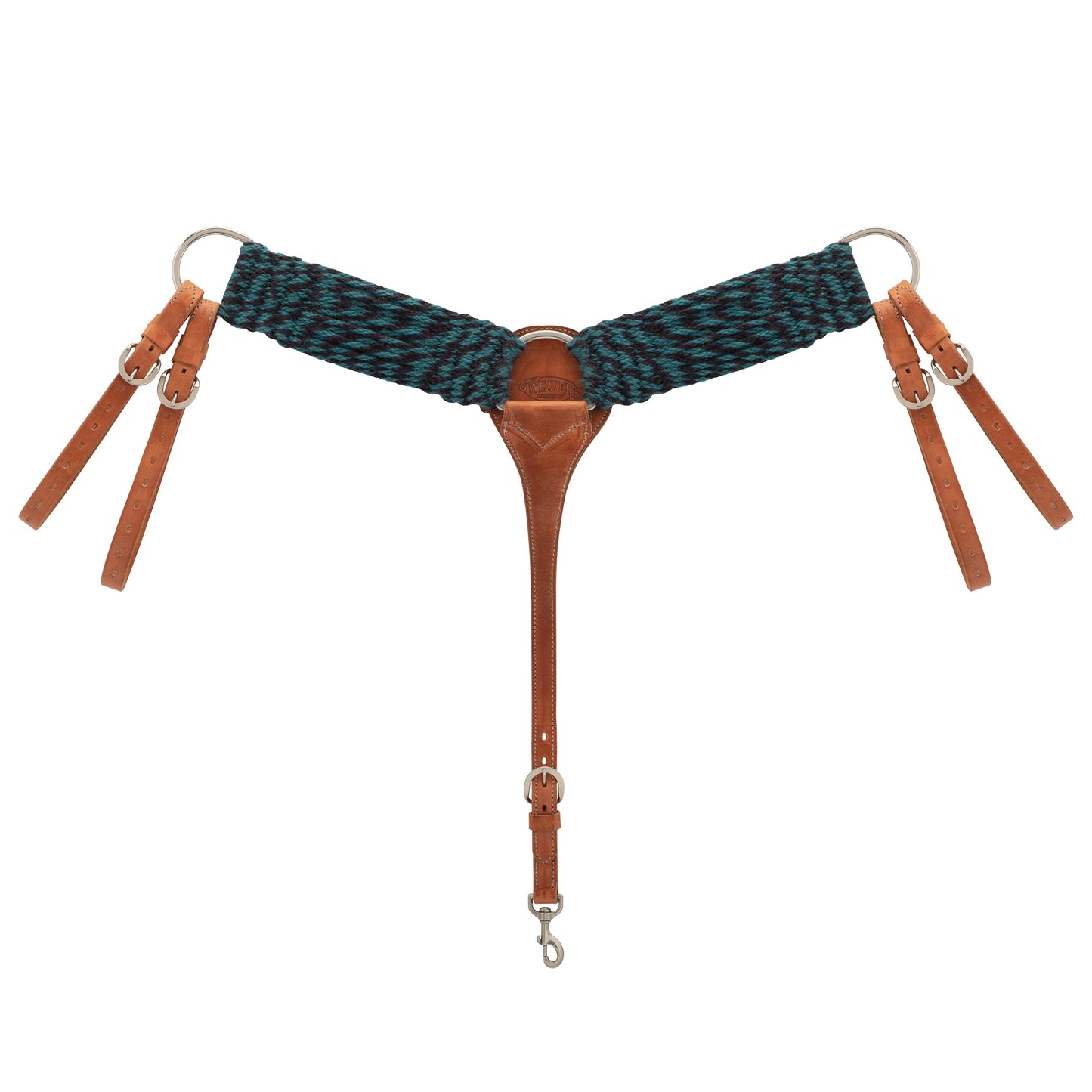 Weaver Mohair Roper Breast Collar Navy/Turquoise