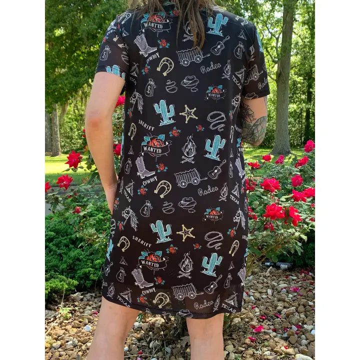 Merigold Kiss Women's Short Sleeve Mesh Sheath Dress- Cactus