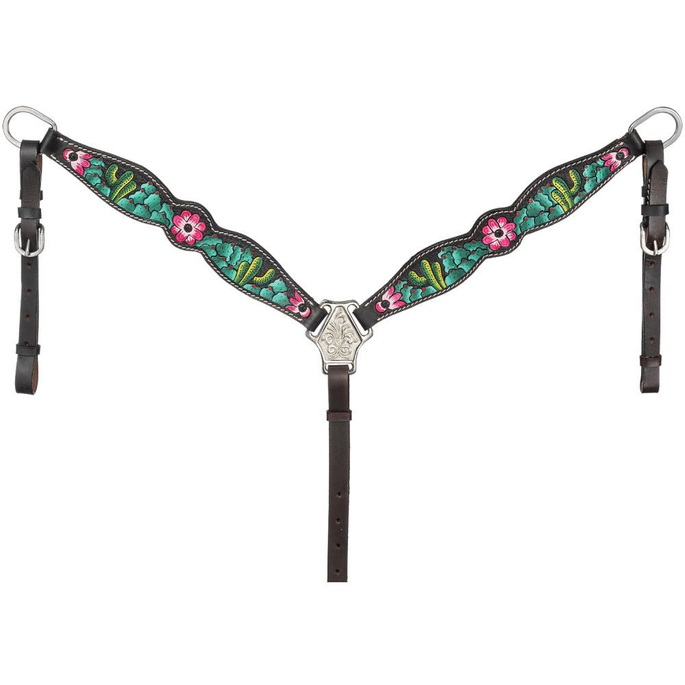 Cactus/Pink Flwr Pony Breastcollar