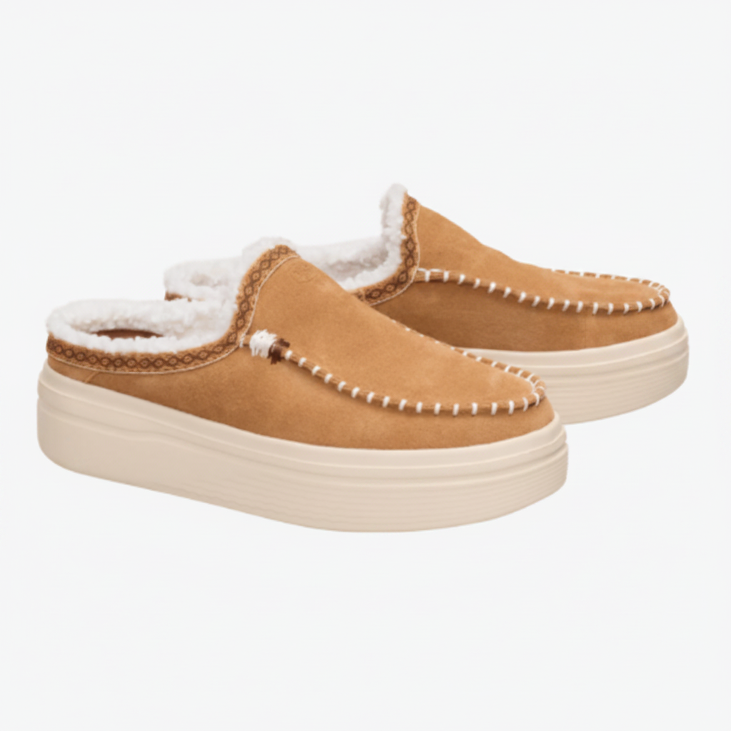 Hey Dude Women's Austin Lift Cozy Stitch - Tan