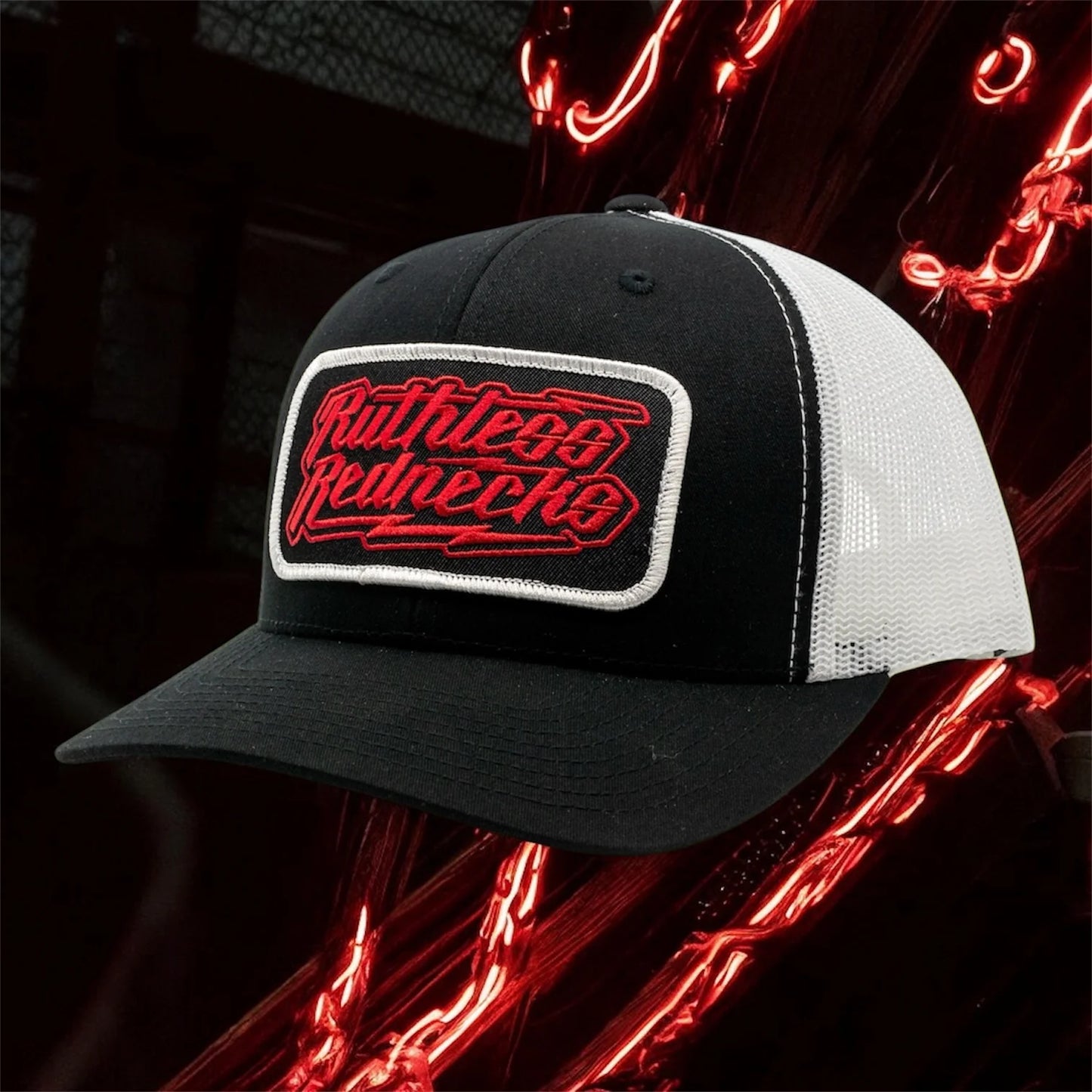 Ruthless Rednecks Impact Curved Brim Cap- Black / White