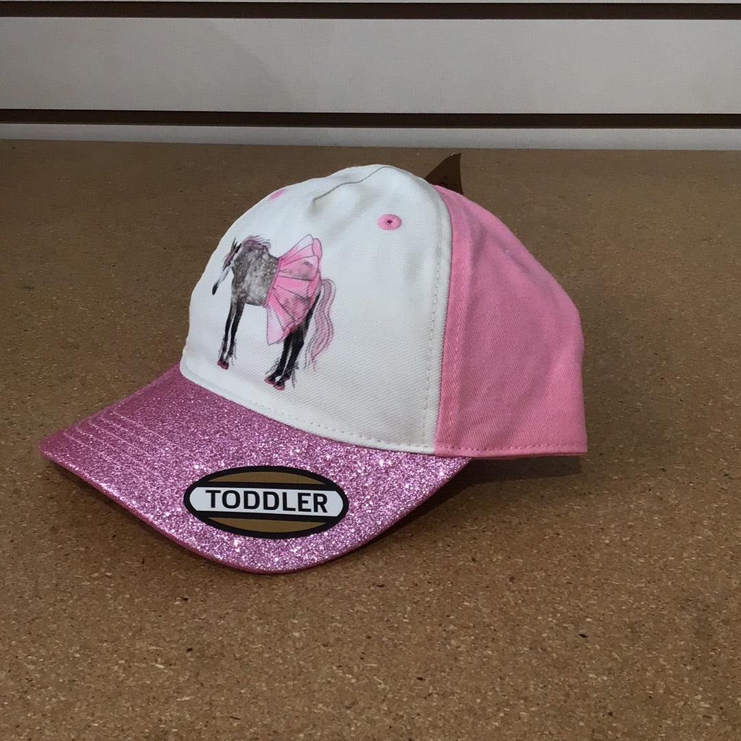 John Deere Kid's Tutu Horse Ball Cap - Pink/Ivory