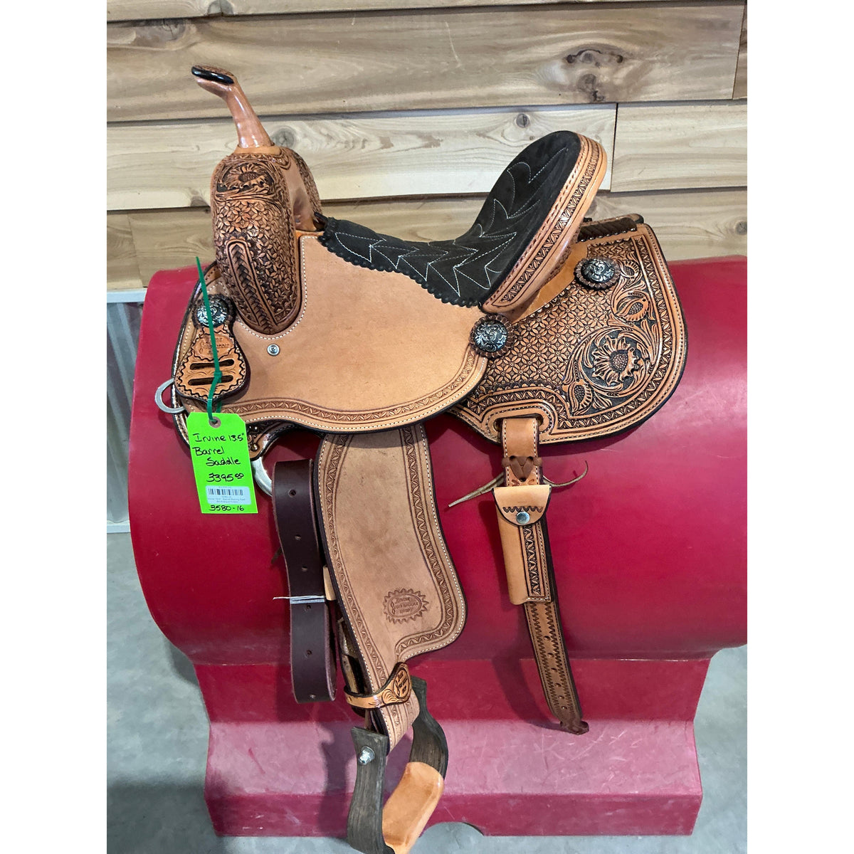 Irvine 13.5" Barrel Racing Saddle-Antique Finish